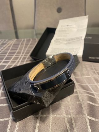 Pulsera Lotus Style Cuero Azul