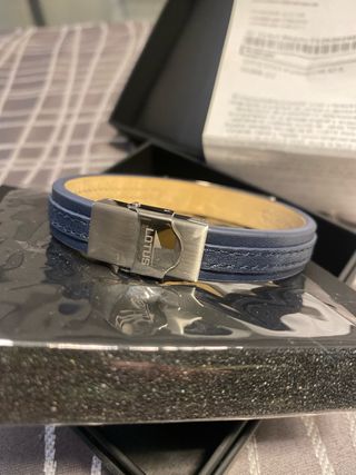 Pulsera Lotus Style Cuero Azul