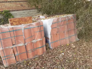 Tejas rojas mixtas y planas