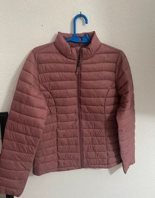 Chaqueta acolchada rosa mujer