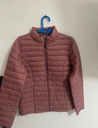 Chaqueta acolchada rosa mujer
