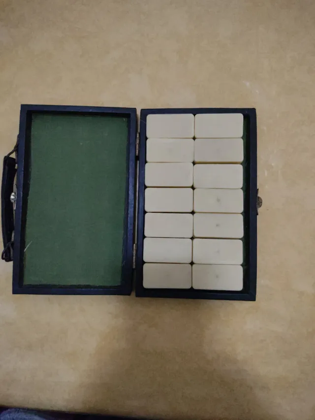 Domino vintage da collezione con astuccio rigido