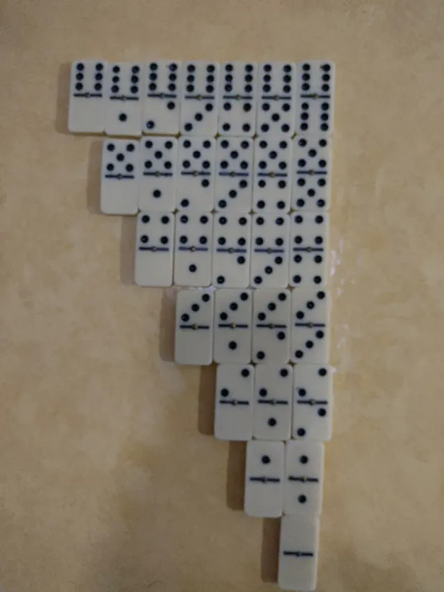 Domino vintage da collezione con astuccio rigido