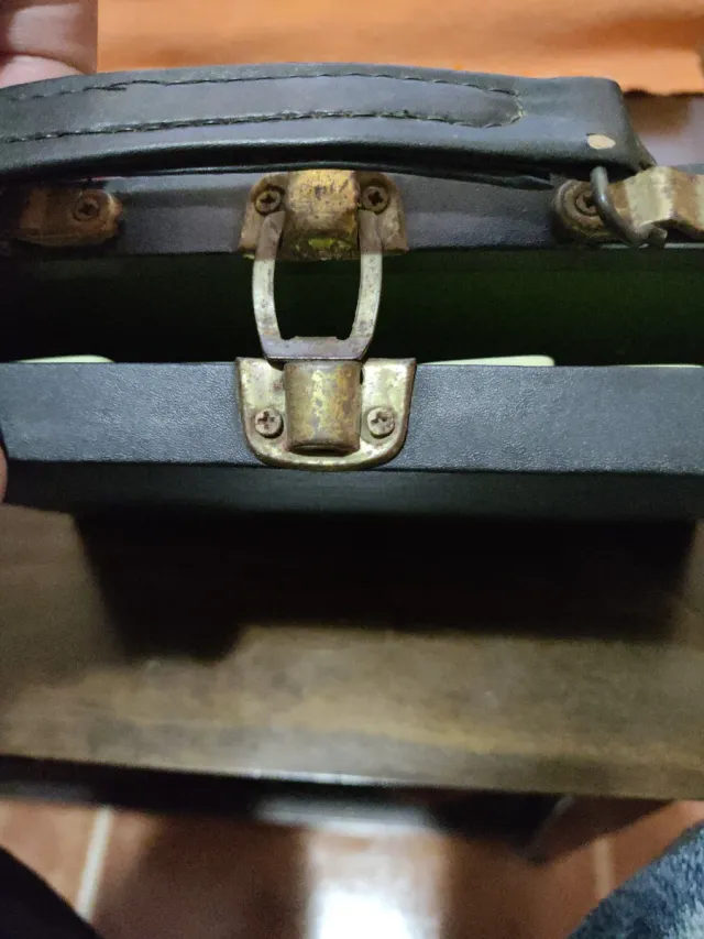 Domino vintage da collezione con astuccio rigido