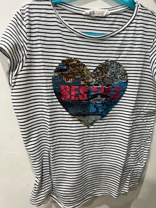 Camiseta niña H&M lentejuelas