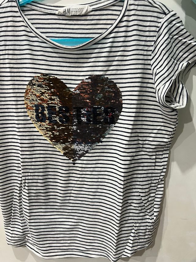 Camiseta niña H&M lentejuelas