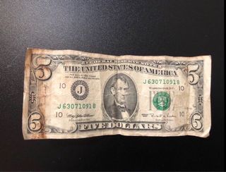 Banconota 5 dollari USA