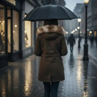 Plumas Tommy Hilfiger S capucha marrón