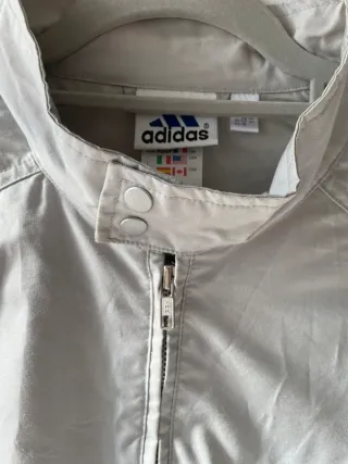Adidas Light Grey Utility Track Jacket with Snap