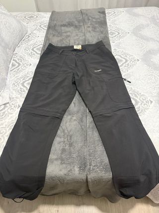 Pantaloni convertibili da donna per escursionismo Bergam nero