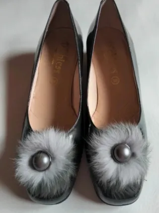 Bailarinas D'Chicas Pompón Gris Talla 38