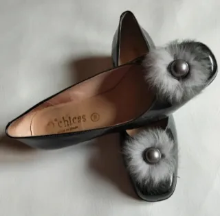 Bailarinas D'Chicas Pompón Gris Talla 38