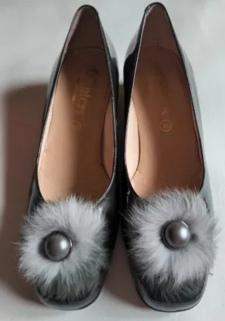 Bailarinas D'Chicas Pompón Gris Talla 38