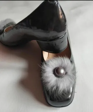 Bailarinas D'Chicas Pompón Gris Talla 38