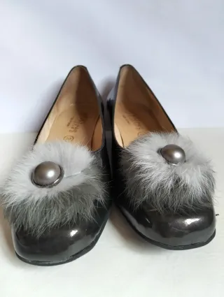 Bailarinas D'Chicas Pompón Gris Talla 38