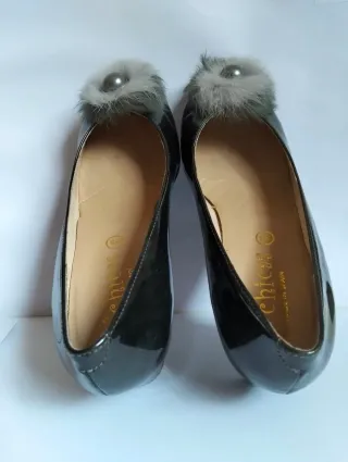 Bailarinas D'Chicas Pompón Gris Talla 38