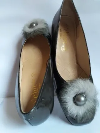 Bailarinas D'Chicas Pompón Gris Talla 38