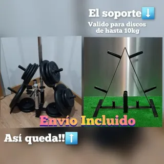 Supporto per bilanciere, dischi e manubri