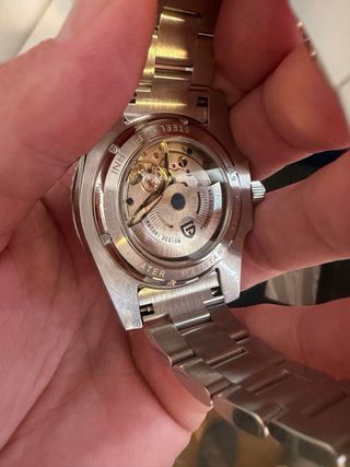 Reloj Automático Pagani Design Negro/Plata