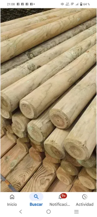 Postes de madera cada uno 10€