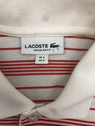 Polo Lacoste Rayas Rojas