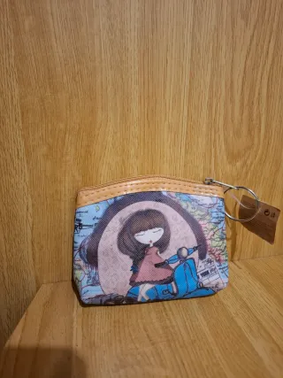Cartera monedero con dibujo de niña