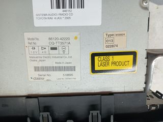 SISTEMA AUDIO / RADIO CD TOYOTA RAV 4 (A3) (3)