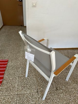 Sedia in alluminio e legno