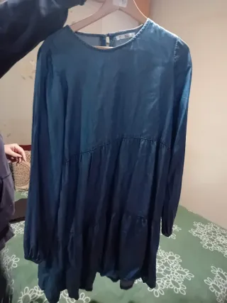 Vestido azul tejado talla única