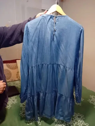 Vestido azul tejado talla única