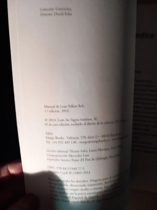 Manual lean yellow belt