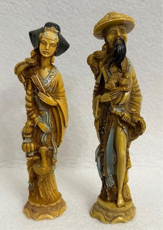 Statuine cinesi vintage uomo e donna