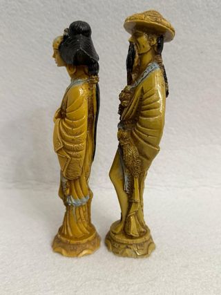Statuine cinesi vintage uomo e donna