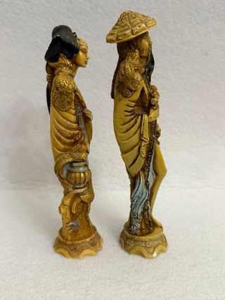 Statuine cinesi vintage uomo e donna