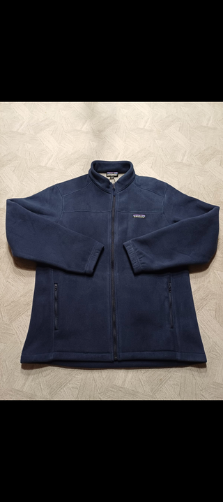 Patagonia pile zip hoodie Blue L