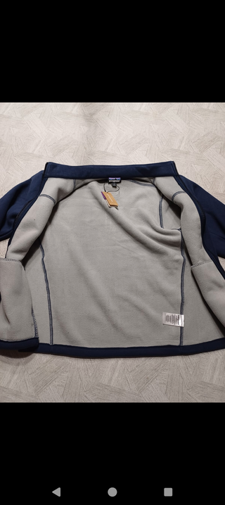 Patagonia pile zip hoodie Blue L
