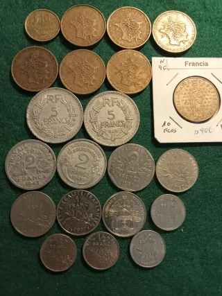 Lote 67 monedas Francia