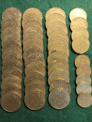Lote 67 monedas Francia