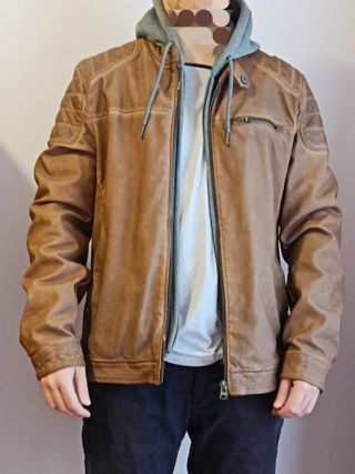 Cazadora polipiel Springfield marrón