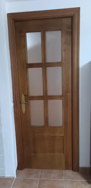 Puertas madera con cristal