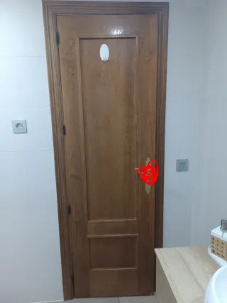 Puertas madera con cristal