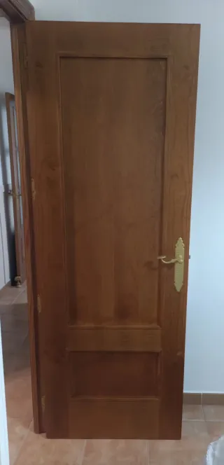 Puertas madera con cristal