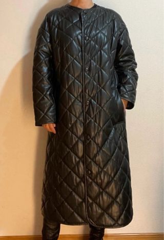 Abrigo largo efecto piel Zara