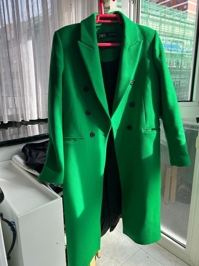 Abrigo Lana Manteco Zara Verde