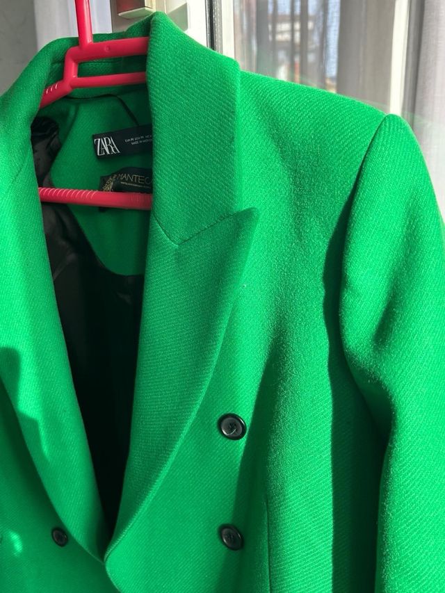 Abrigo Lana Manteco Zara Verde