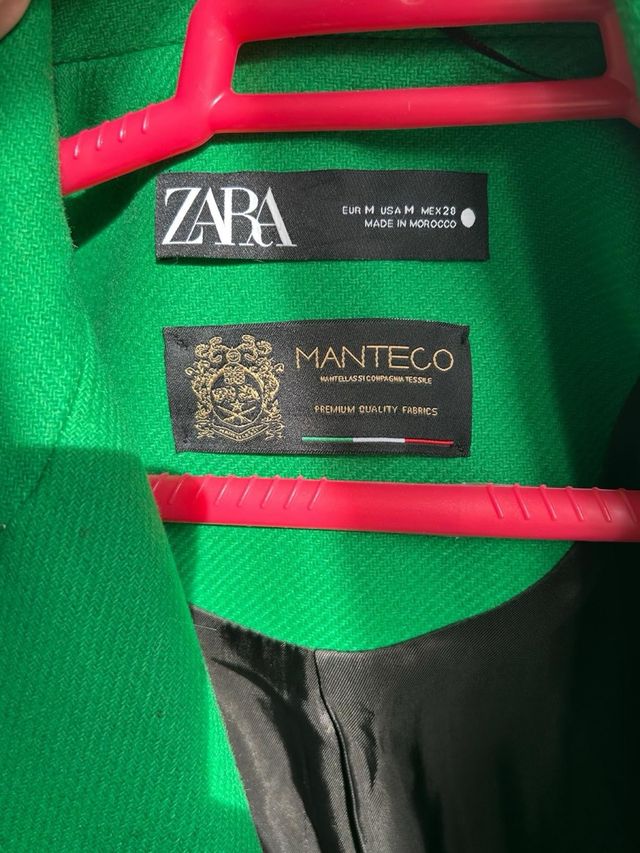 Abrigo Lana Manteco Zara Verde