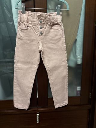 Pantalón niña rosa paper bag