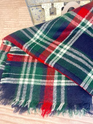 Bufanda de cuadros mujer