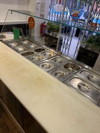 Mesa fría ingredientes / Barra preparación