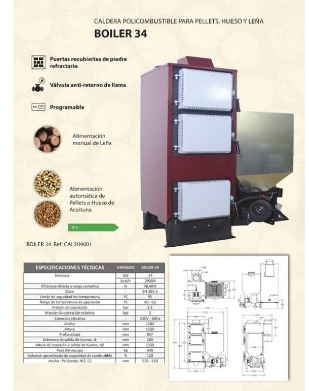 Caldera Nueva BOILER  policombustible CAL209001GRA